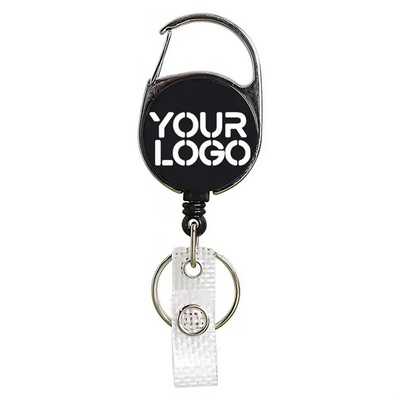 Heavy-Duty Retractable Buckle Clip ID Card Badge Holder Reel