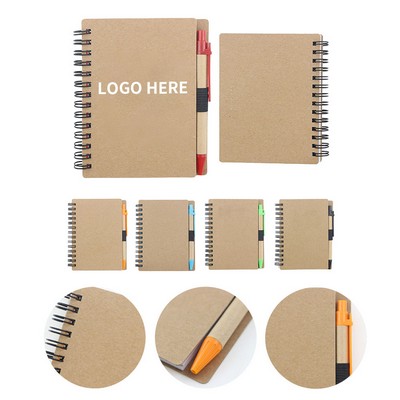 Compact Coiled Journal with Pen