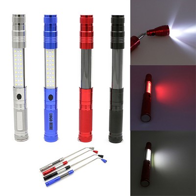 Telescopic Magnetic COB LED Flashlight w/ Sidelight
