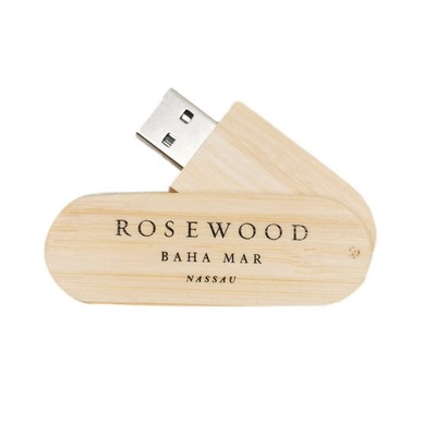 Custom 2GB Wood Swivel USB Flash Drives