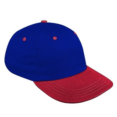 Two Tone Eyelets Denim Slide Buckle Dad Cap