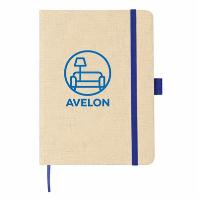Natural Linen Canvas Cover Notebook w/ Pen