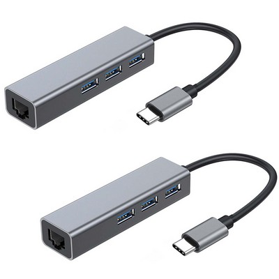 4-In-1 Type C Hub Ethernet Adapter
