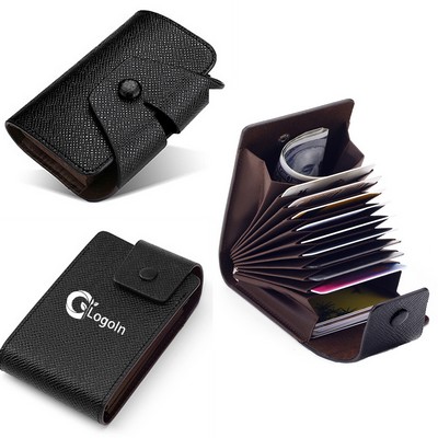 Credit Card Holder Case Wallet, Small Accordion Zipper Card Organizer Case
