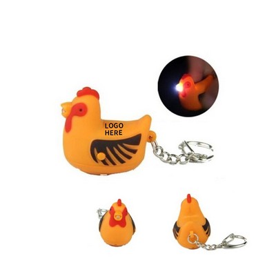 Cock-A-Doodle LED Sound Keychain