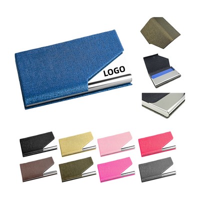 Stainless Steel PU Card Case