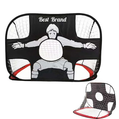 Pop-Up Portable Soccer Training Goal with Target
