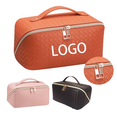 Leather Cosmetic Travel Case Bag