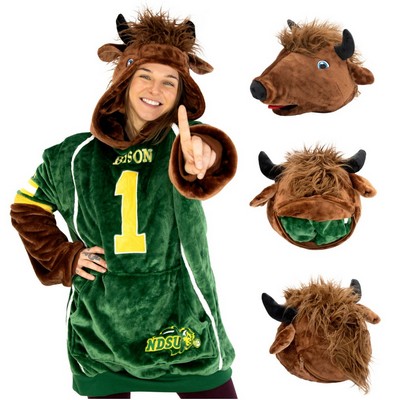 North Dakota State University Bison Snugible 2-in-1 Blanket Hoodie & Pillow
