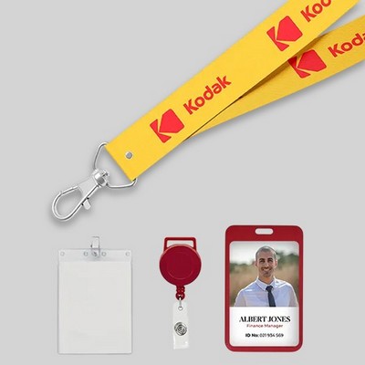 Custom Full Color Heat Transfer Lanyards 1"
