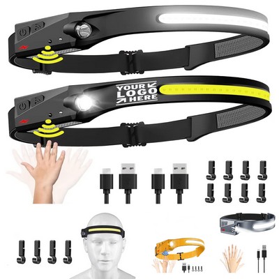 Adults Waterproof Head Light Flashlight Rechargeable