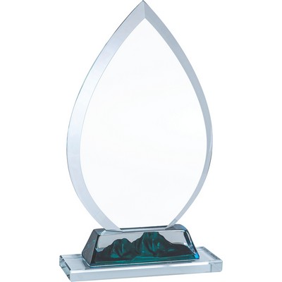 Mountain Crest Crystal Award, Blue, 10"