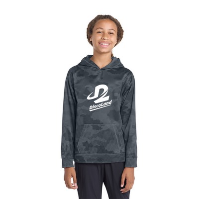 Sport-Tek® Decorated Youth Sport-Wick CamoHex Fleece Hooded Pullover