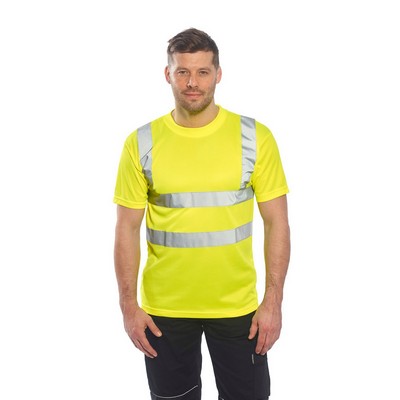 Portwest Men's Hi-Vis Class 2 Short Sleeve T-Shirt