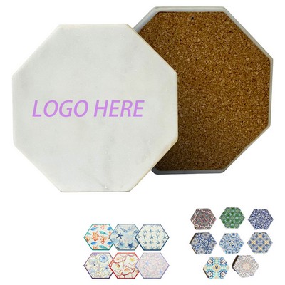 Marble Octagon Coaster