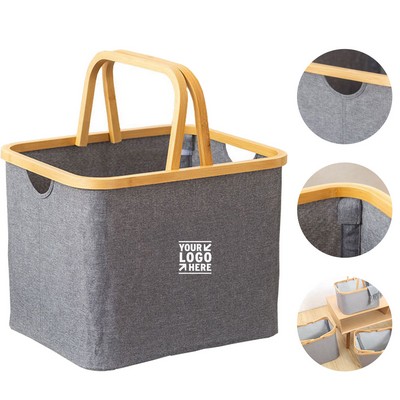 Foldable Bamboo Laundry Basket