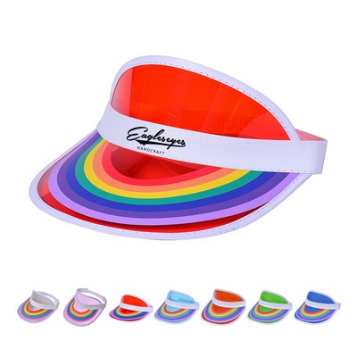 PVC Rainbow Sun Visor