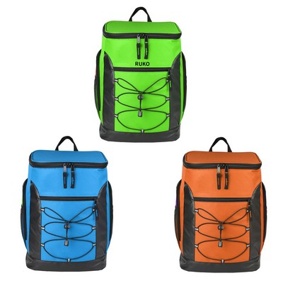 Insulated Picnic Backpack with Bottle Opener and Multiple Pockets
