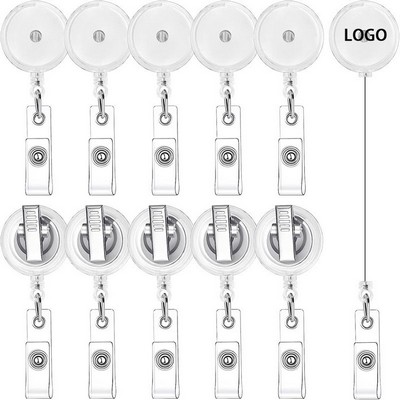 Transparent Retractable Badge Reel Clip