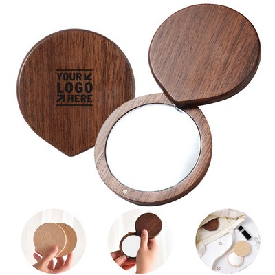 Portable Wooden Beauty Mirror