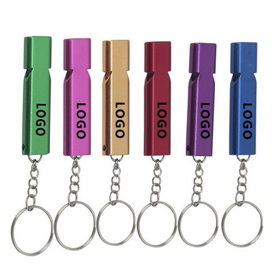 Emergency Survival Double Tube Whistle Keychain
