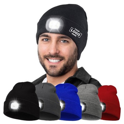 Rechargeable Headlamp Beanie Cap