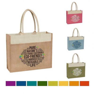 17x14" Jute Front Pocket Tote