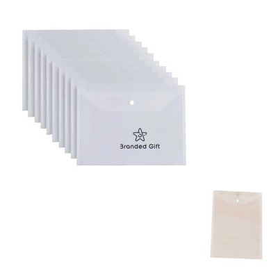 Poly Envelopes Clear Snap Closure File Folder