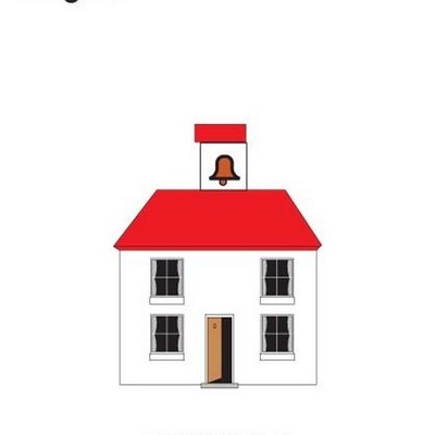 School House Promotional Magnet w/ Strip Magnet (8 Square Inch)