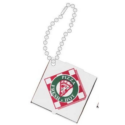 Pizza Box Promotional Key Chain w/ Black Back (2 Square Inch)