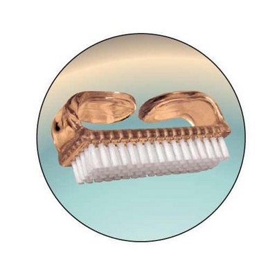 Nail Brush Round Metal Photo Magnet (2 1/2")