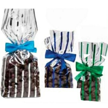 Metallic Striped Polypropylene Bag (1 3/4"x1 3/4"x8 1/2")