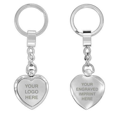 Polished Metal Heart Keychain (Domestic Production)