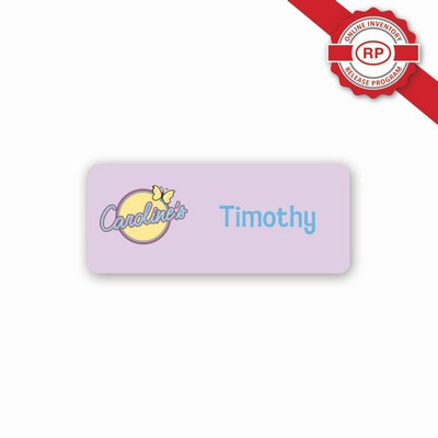Laminated Name Badge (1.25"x3") Rectangle