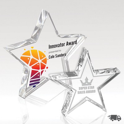 Crystal Award- Halo Star 5"
