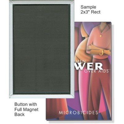 Custom Buttons - 2''x3'' Rectangle Button, Full Magnet