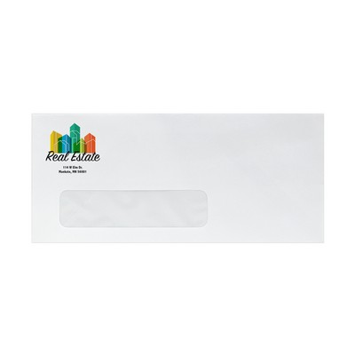 Full Color #10 White Wove Business Envelopes w/Poly Window