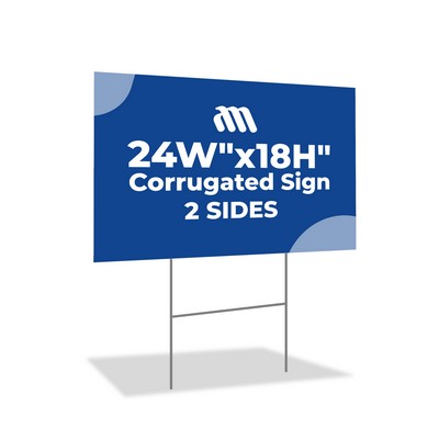 Custom Yard Signs - 2 SIDES (24"Wx18"H)