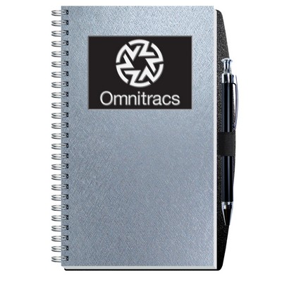 Shadowbox Paperboard Journal w/50 Sheets & Pen (5 ¼"x 8 ¼")