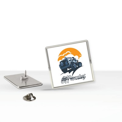 Express Lapel Pin - Square (1 x 1")