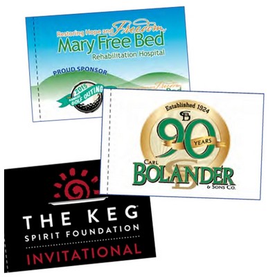 Single Reverse Tournament Golf Event Flags w/Golf Tube (14"x20")