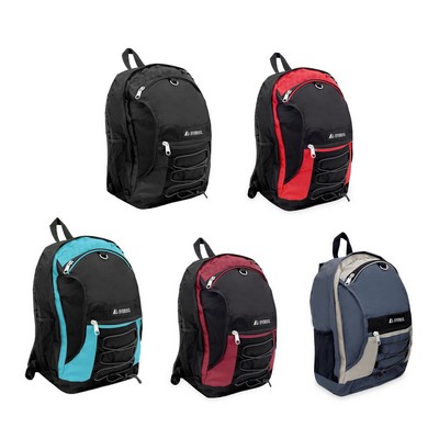 Everest® Two-Tone Backpack with Mesh Pockets, 25.9L
