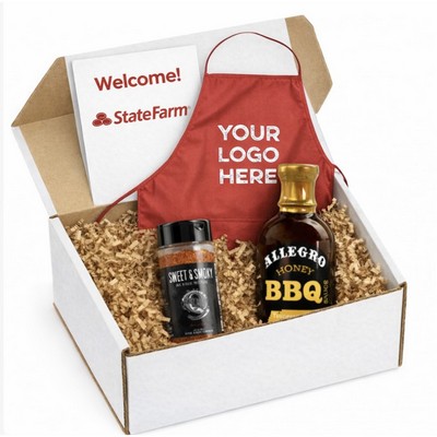 BBQ Gift Box with Custom Logo Apron