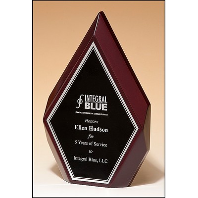 High Gloss Rosewood Diamond Award w/Engraving Plate (6.25"x 10")