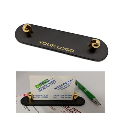 2-Tone Solid Brass Deluxe Name Card Holder - ON SALE, LIMITED STOCK
