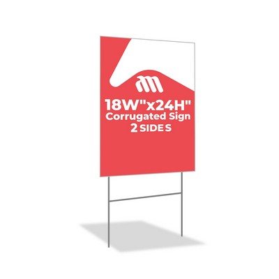Custom Yard Signs- 2 SIDES (18"Wx24"H)