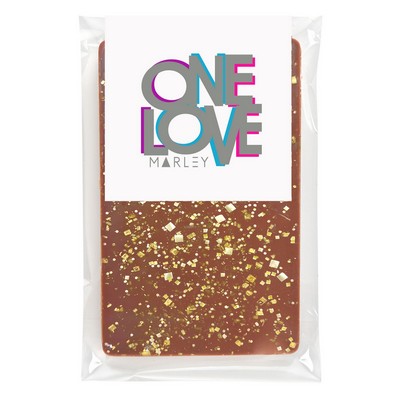 Belgian Chocolate Bar with Gold Flakes
