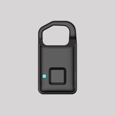 Black Stainless Steel Mini Smart Quick Unlock Fingerprint Lock