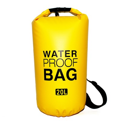 20.0 Liter Water Resistant PVC Mesh Dry Bag With One Shoulder Strap