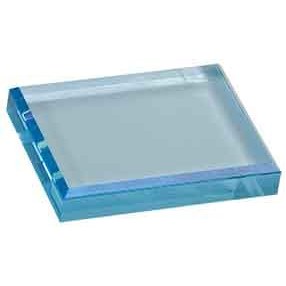3" x 3" Blue Acrylic Paperweight Award